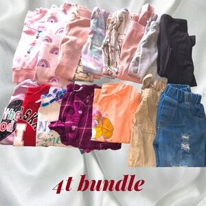 Girls 4T Mix & Match Clothing Bundle - Multi Color